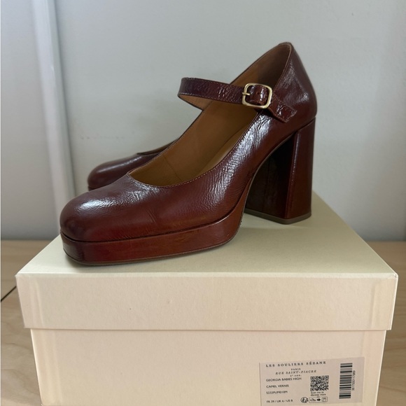Sezane Shoes - Sezane Georgia Babies Heel in Camel